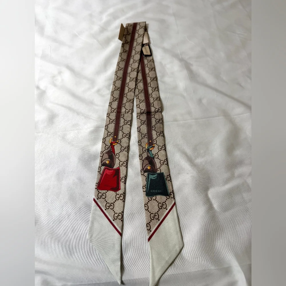 Gucci GG Monogram Patterned Scarf / Bag Wrap
